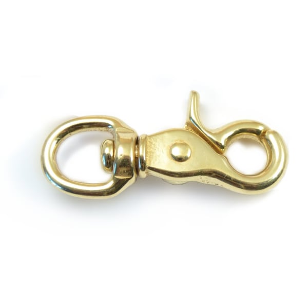Midwest Fastener 1/2" Brass Swivel Eye Trigger Snap Hooks 10PK 52206 - main